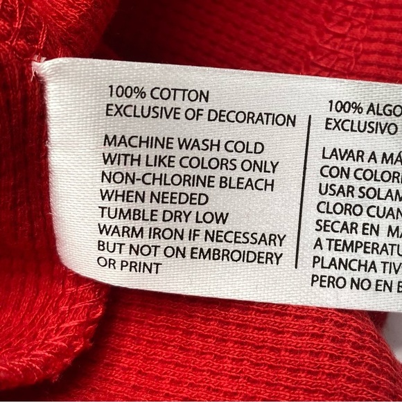 U.S. Polo Assn. Men's Red Waffle Knit Thermal Medium Cotton Horse Logo - Picture 8 of 12